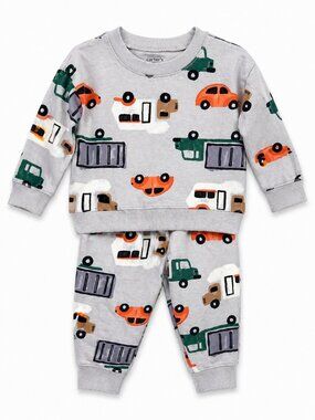 NWT Carter’s Toddler Boy 2 Piece Outfit Set Size 18 Months Cars Trucks Sweat Set